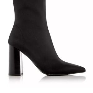 Jeffrey Campbell Black Heeled Boots with Pointed Toe